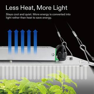 VIVOSUN VS1000E 100-Watt LED Grow Light with  Diodes Full Spectrum Warm White wal-VS1000E