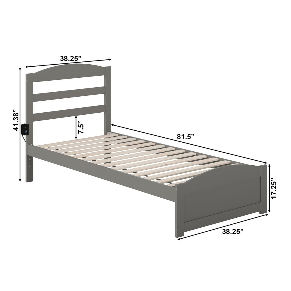 Warren Solid Wood Platform Bed with Footboard