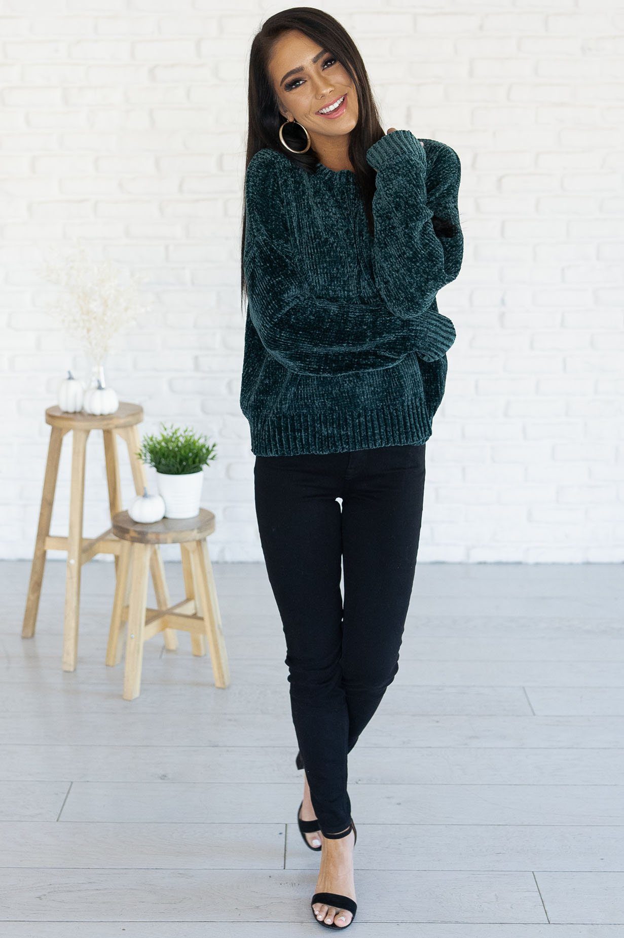 Fall Beauty Modest Chenille Sweater