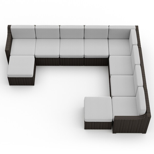 10 Piece Patio Sectional Conversation Set