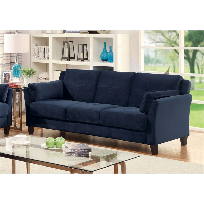 Bowery Hill Tufted Sofa in Navy