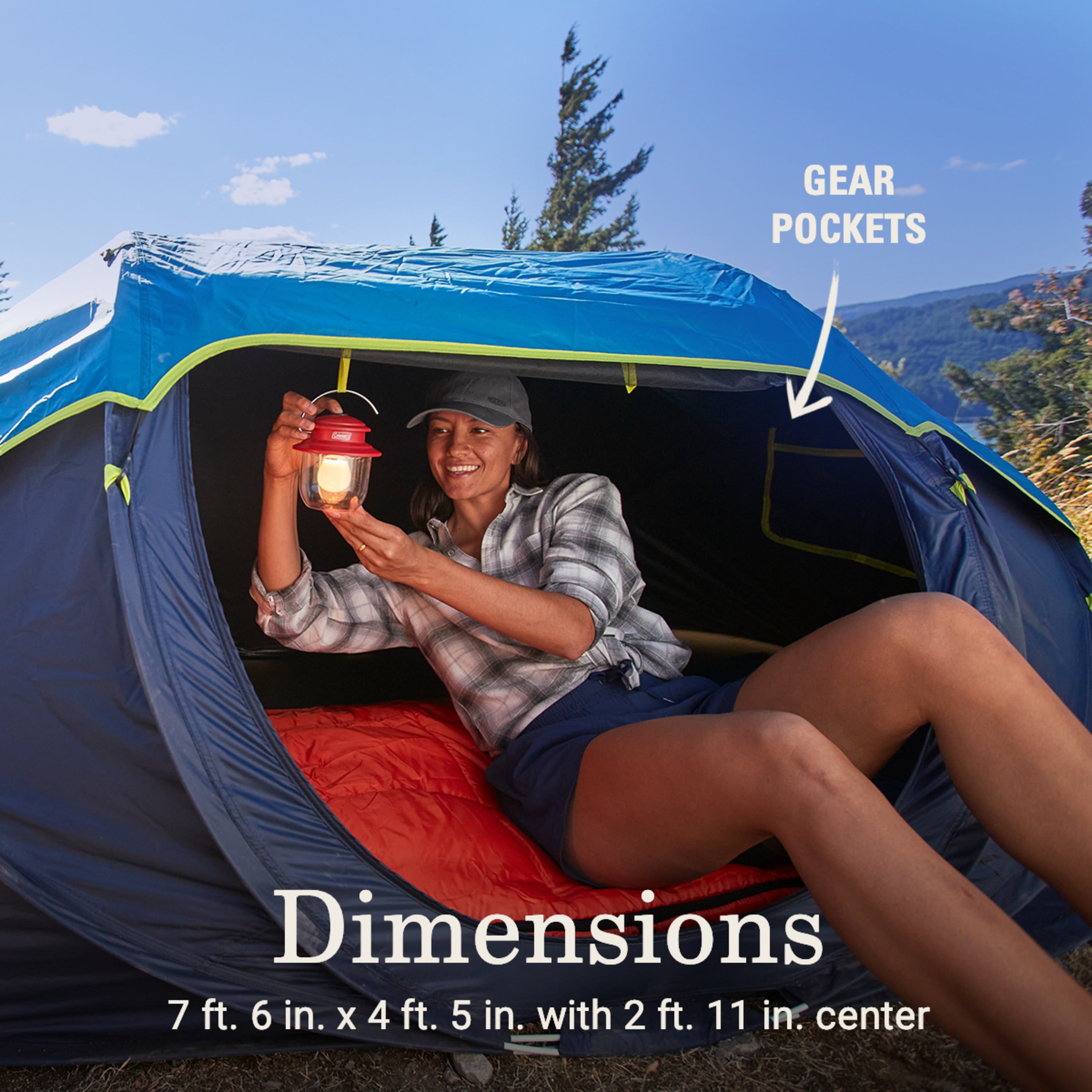 Coleman Pop-up 2-Person Camp Tent with Dark Room Technology