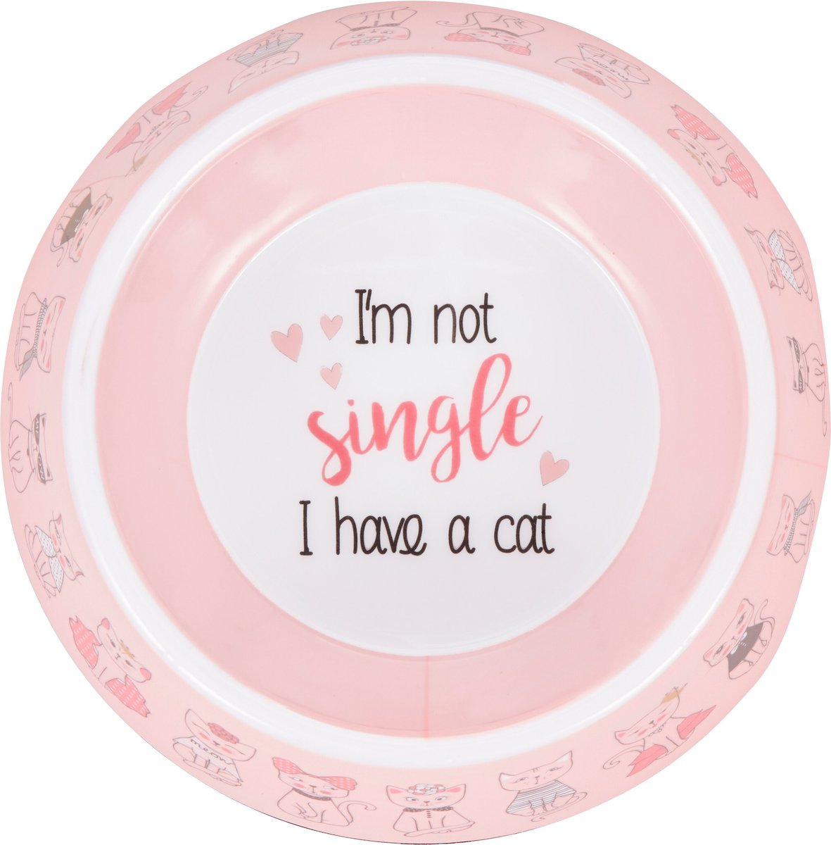 Frisco Pink Cute Cats Melamine Cat Bowl， 1.5 Cup