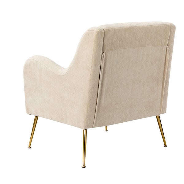 Hyperboreüs Upholstery Accent Armchair with Tufted Back by HULALA HOME