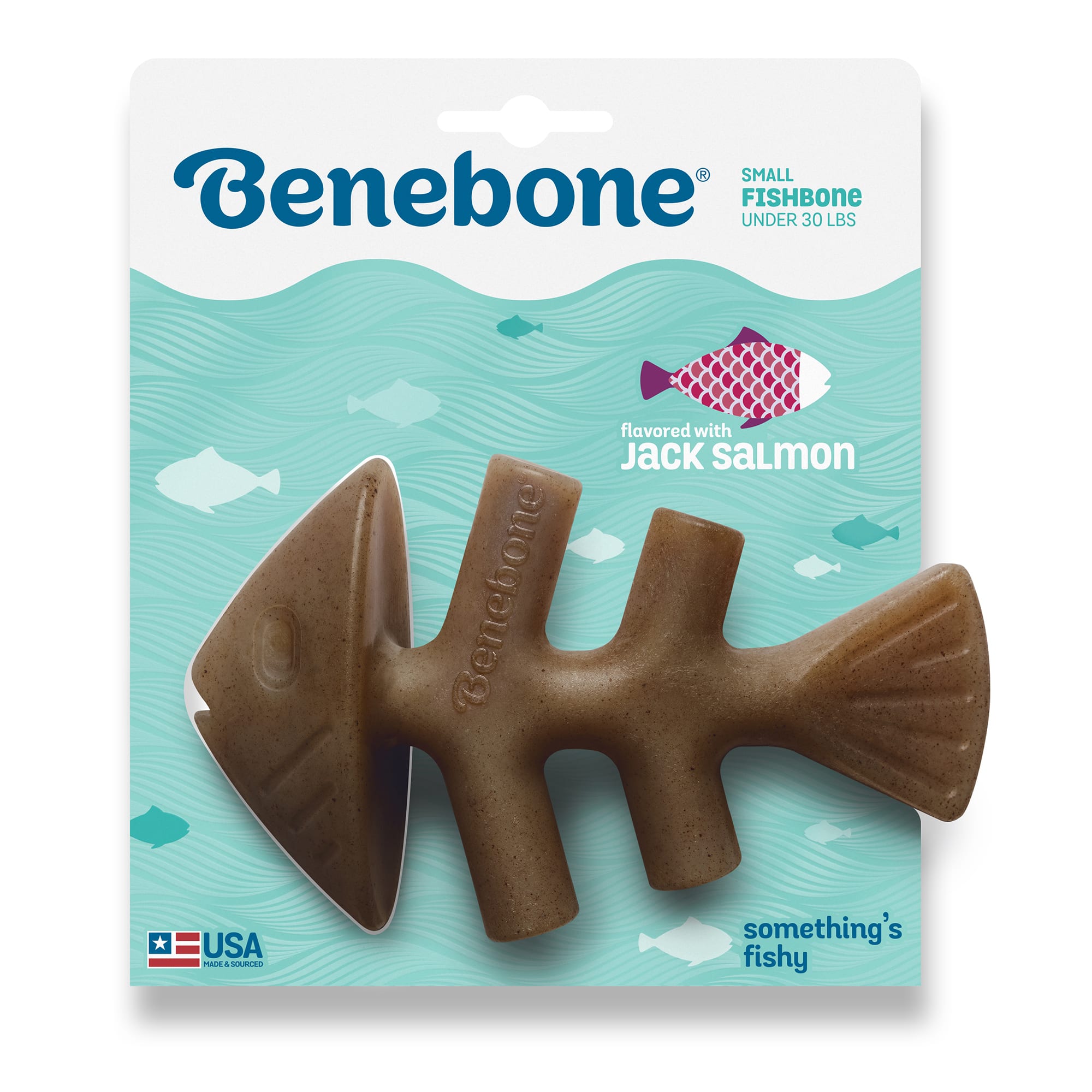 Benebone Fishbone Dog Toy， Small