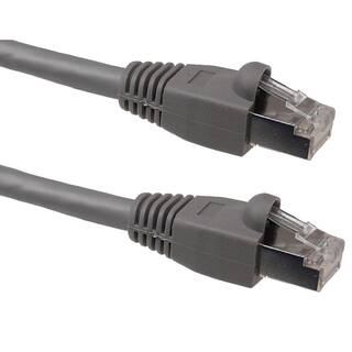 NTW 100 ft. Cat6a Snagless Shielded (STP) Network Patch Cable Gray 345-S6A-100GY