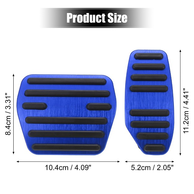 Unique Bargains Brake Gas Accelerator Pedal Covers Foot Pedal Pads For Nissan Kicks X trail Rogue Sport Qashqai