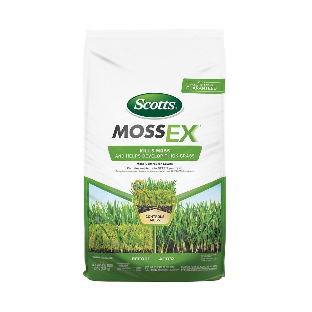 Scotts MossEx 18.37 lbs. Moss Killer for Lawns with Nutrients to Green and Thicken Grass 49019PM