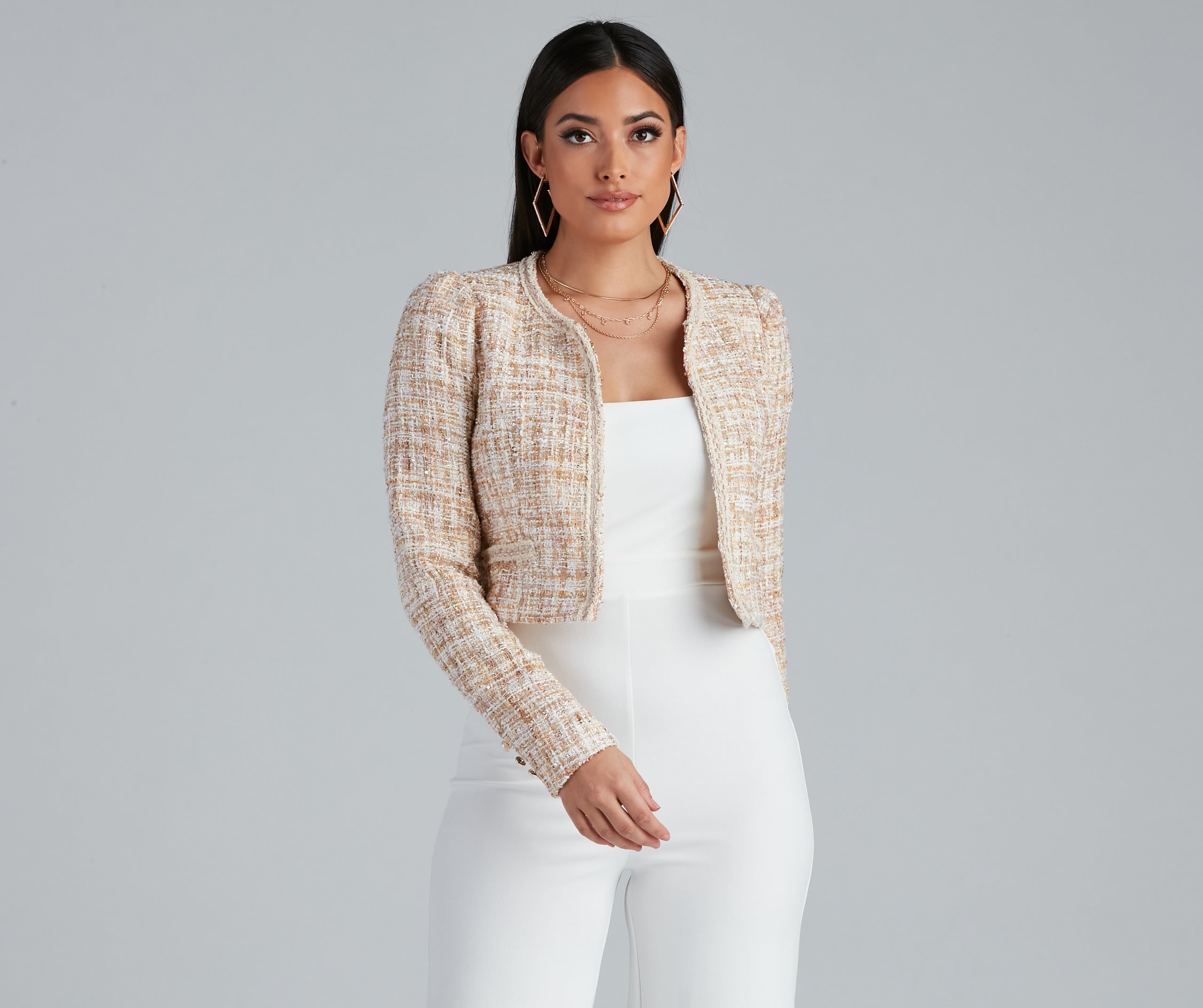 Stylishly Sophisticated Tweed Blazer