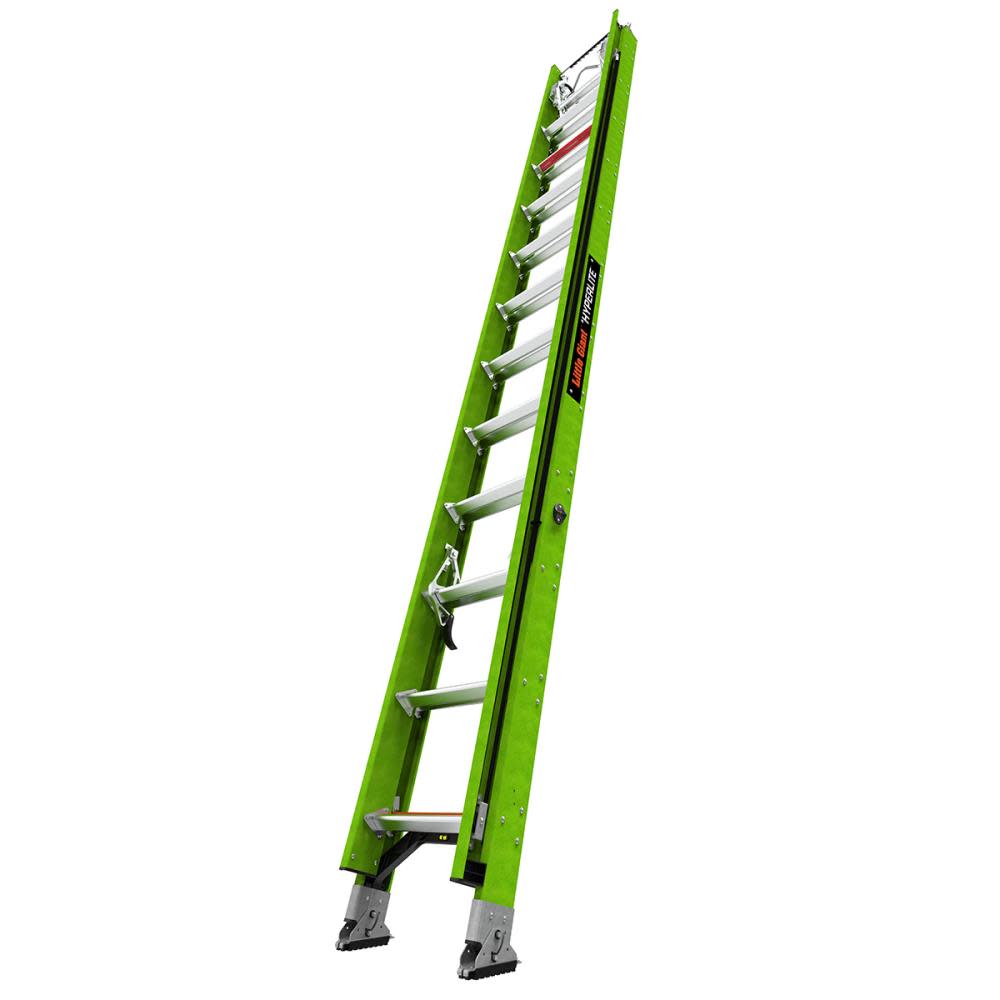 HyperLite 24 Ft. ; IAA Fiberglass Extension Ladder w/ CH， V-Rung and Claw ;