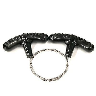 2pcs Woodworking Hand Saw Tools Steel Rope Chain Saw Practical Portable For Emergency