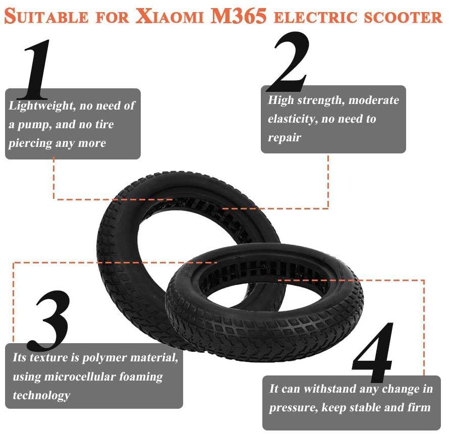 New Image M365 Pro 2 1S Electric Scooter 8.5 Inch Solid Tyre For M365 Skateboard Accessories Big Tire Electric Scooter