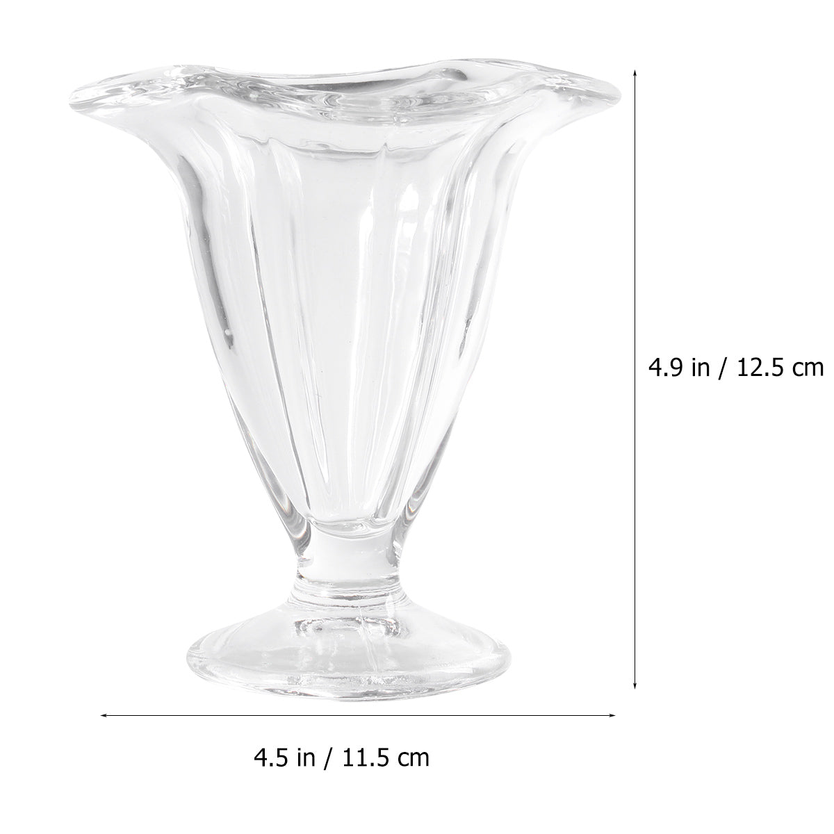 Hemoton Bowl Glass Footed Ice Cream Dessert Bowls Cups Trifle Sundae Yogurt Serving Transparent Flower Mini