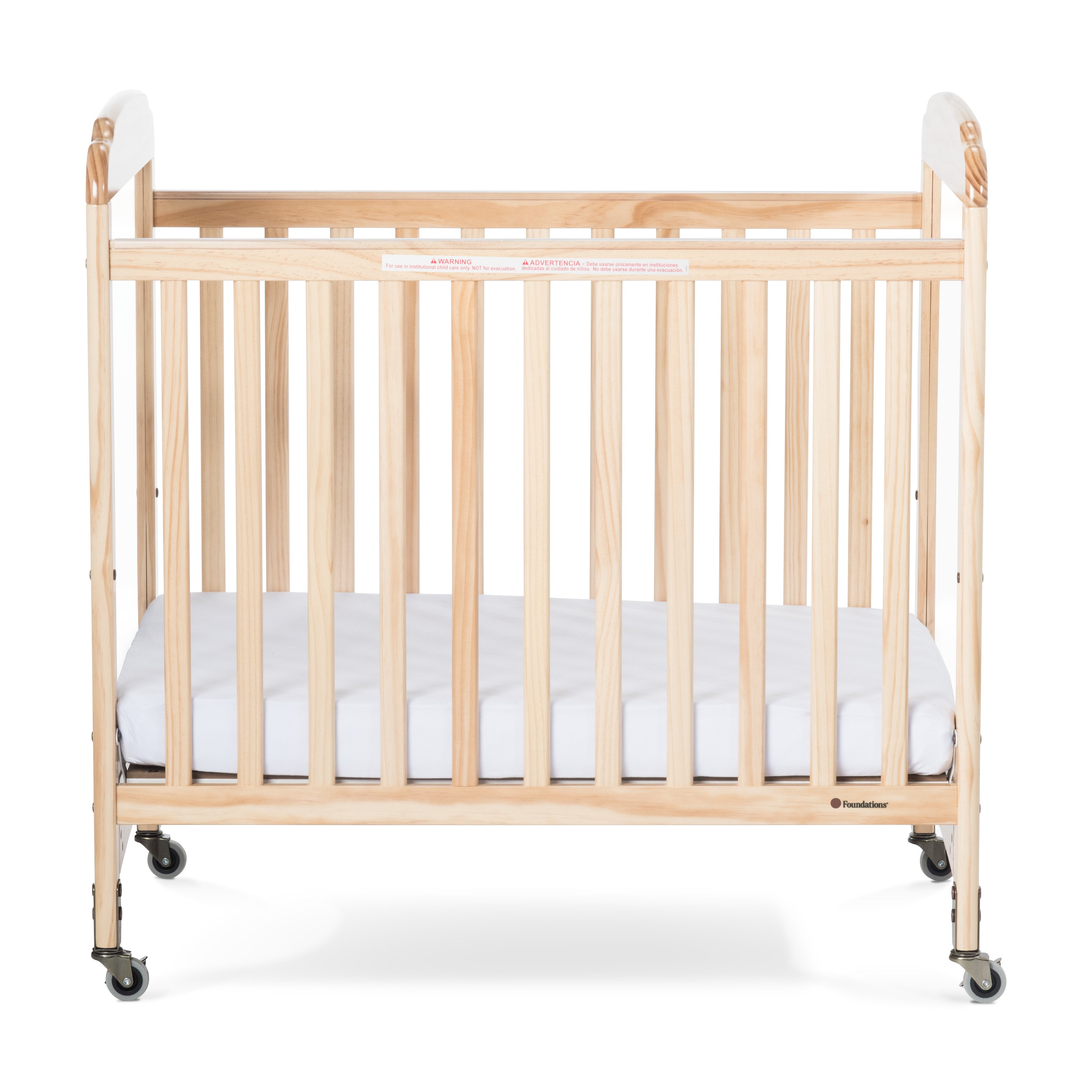 Next Gen Serenity® Fixed-Side Compact Clearview Crib - Natural