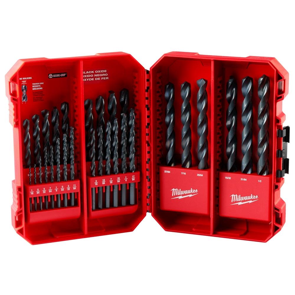 Milwaukee THUNDERBOLT Black Oxide Drill Bit Set 29PC 48-89-2802 from Milwaukee