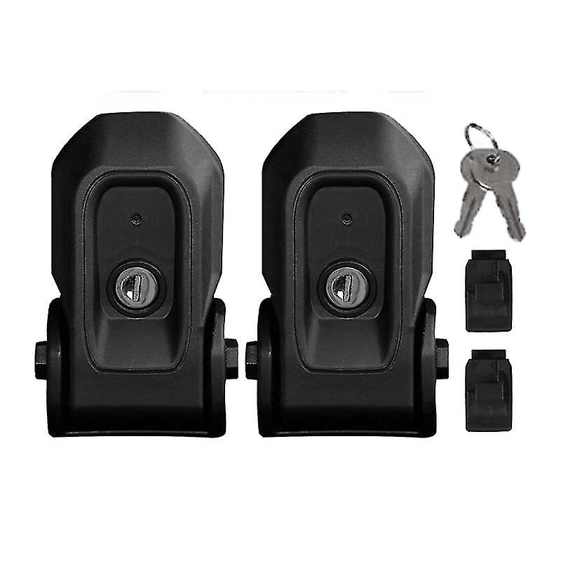 1 Pair Locking Hood Catch Bonnet Latch With Key Kit Abs+metal Durable And Anti-rust For Wrangler Jl