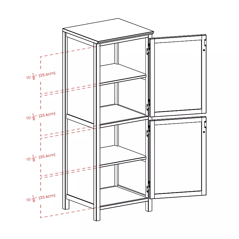 Winsome Brooke Jelly 2-Section Cupboard Floor Decor