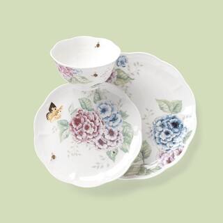 Lenox Butterfly Meadow 12-Piece Traditional White Porcelain Dinnerware Set (Service for 4) 849407