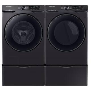  5 cu. ft. Smart High-Efficiency Front Load Washer with Smart Dial and Super Speed in Brushed Black WF50A8600AV