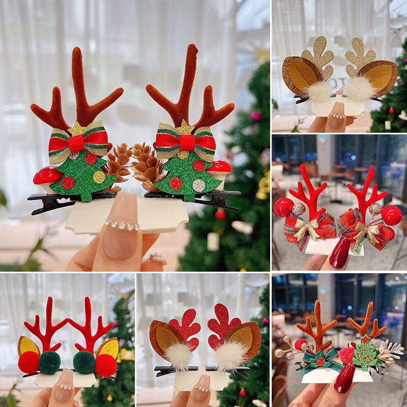 Reindeer Antlers Xmas Hair Clip