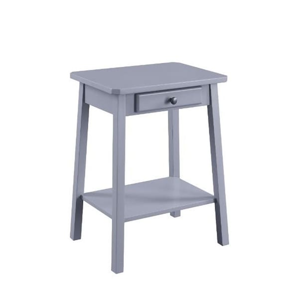 Accent Table/Side Table， Gray Finish