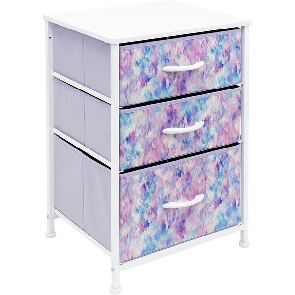 Nightstand 3-Drawer Shelf Storage - Bedside Furniture End Table Chest - - 34483825