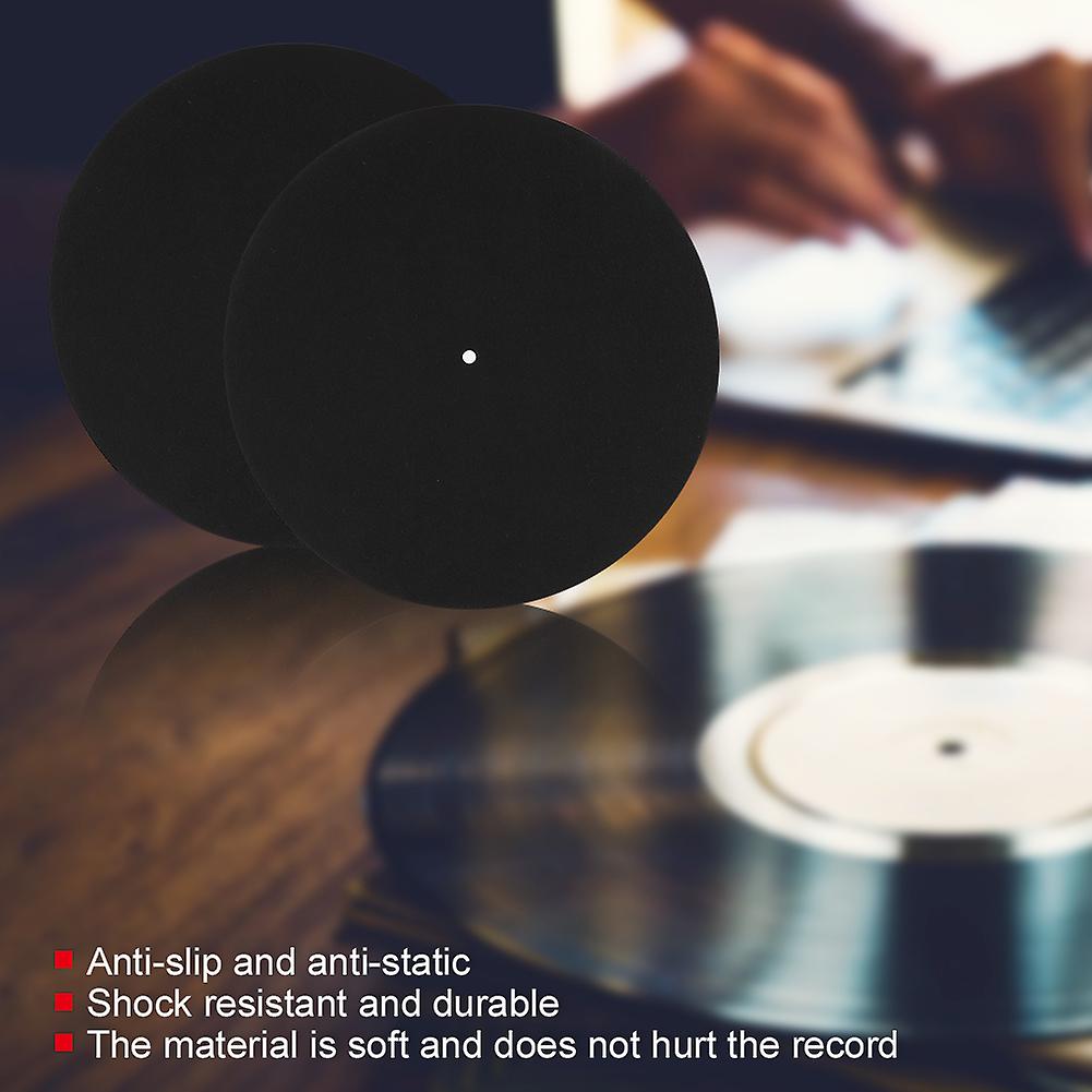 2 Pcs 12 Inch Vinyl Record Players Turntable Home Disc Protective Non Slip Mat Replacement Accessories