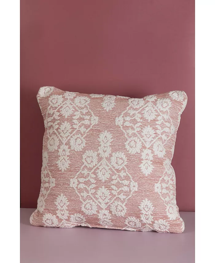 GAURI KOHLI Roche Pastel Peach Throw Pillow， 18X18