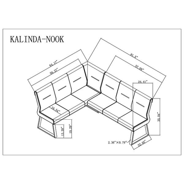 Somette Contemporary Tufted-Back Reversible Nook