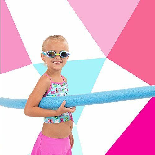 Bling 2O Girls Swimming Goggles 8+ - Zebra Goggles - Anti Fog/Leak -Peacock Blue