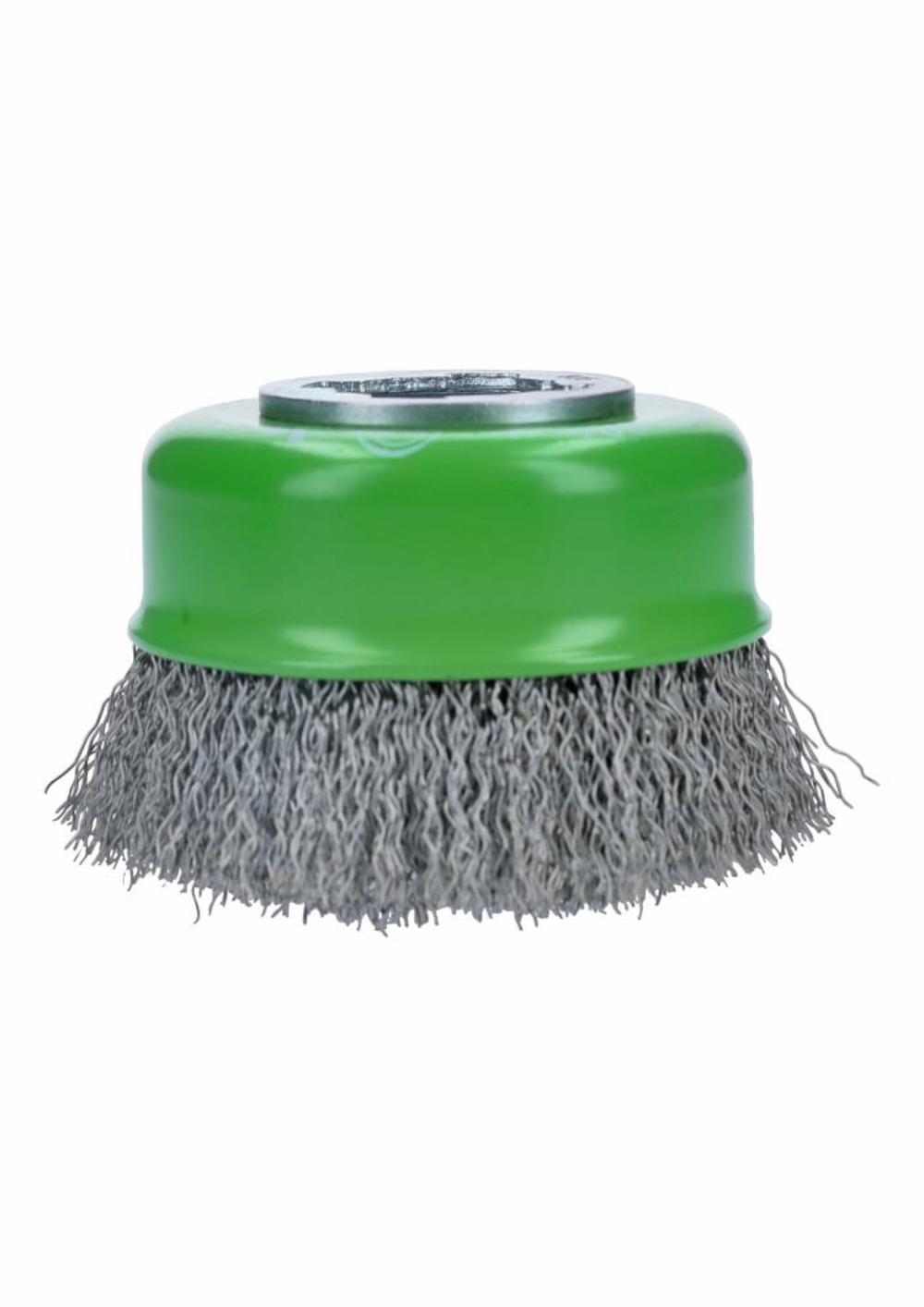 3 In. Wheel Dia. X-LOCK Arbor Stainless Steel Crimped Wire Cup Brush ;