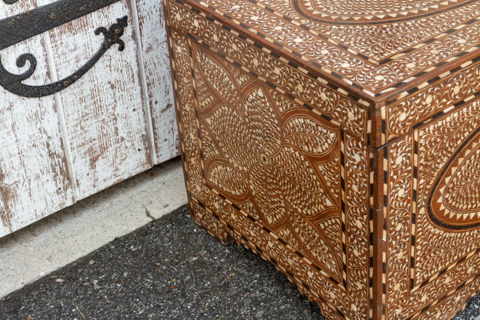 Large Anglo Indian Butterfly Inlay Chest   Mediterranean   Accent Chests And Cabinets   by De cor  Houzz