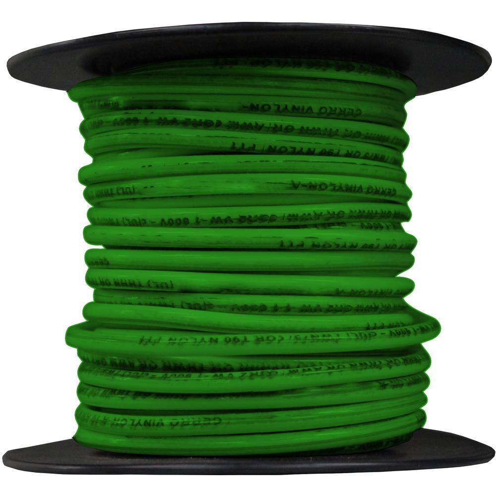 50 ft. 12-Gauge Green Solid Copper THHN Wire 112-1605BR