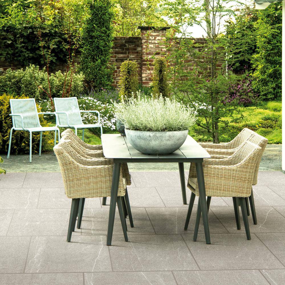 Corso Italia Alpe Greige 24 in. x 24 in. x 0.75 in. Porcelain Paver AY5Z
