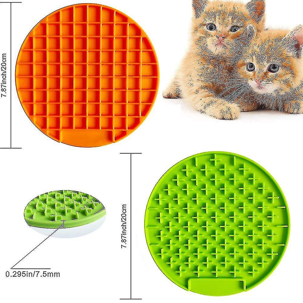 2 Packdog Lick Pad， Pet Bathing Distraction Pads， Wall Mounted Silicone Slow Feeder Lick Mat With Strong Suction Niuniu