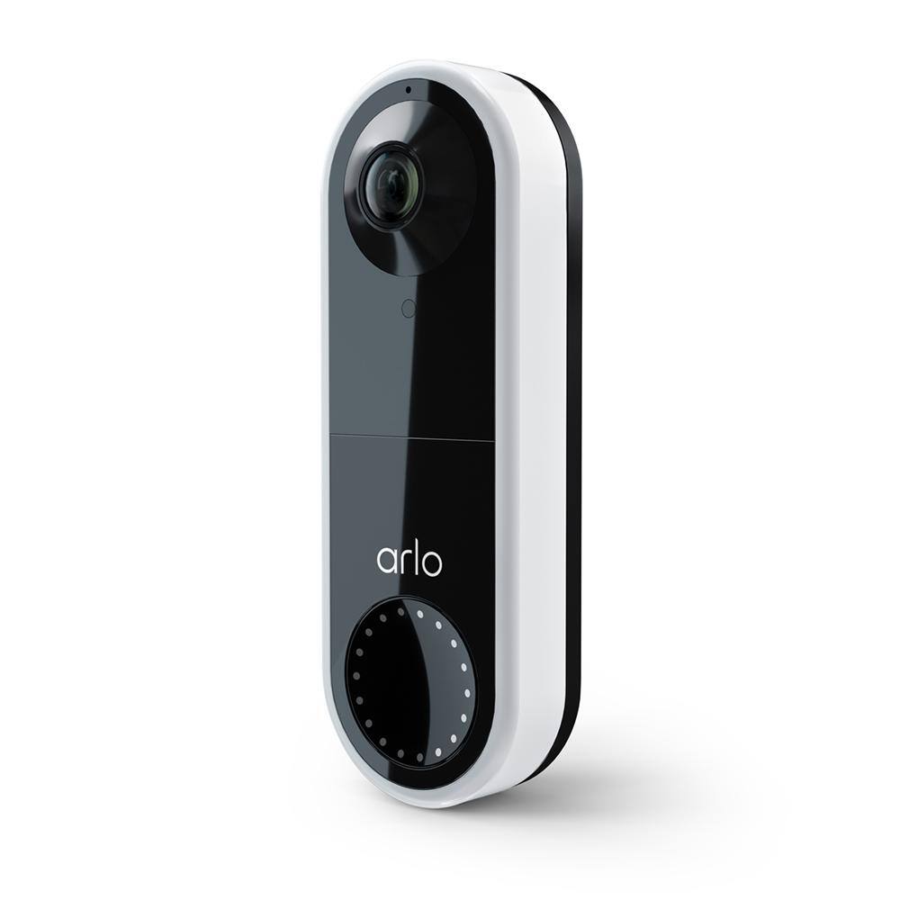 Arlo Essential Wired Video Doorbell - HD Video 180-Degree View Night Vision 2-Way Audio Easy Installation White AVD1001-100NAS