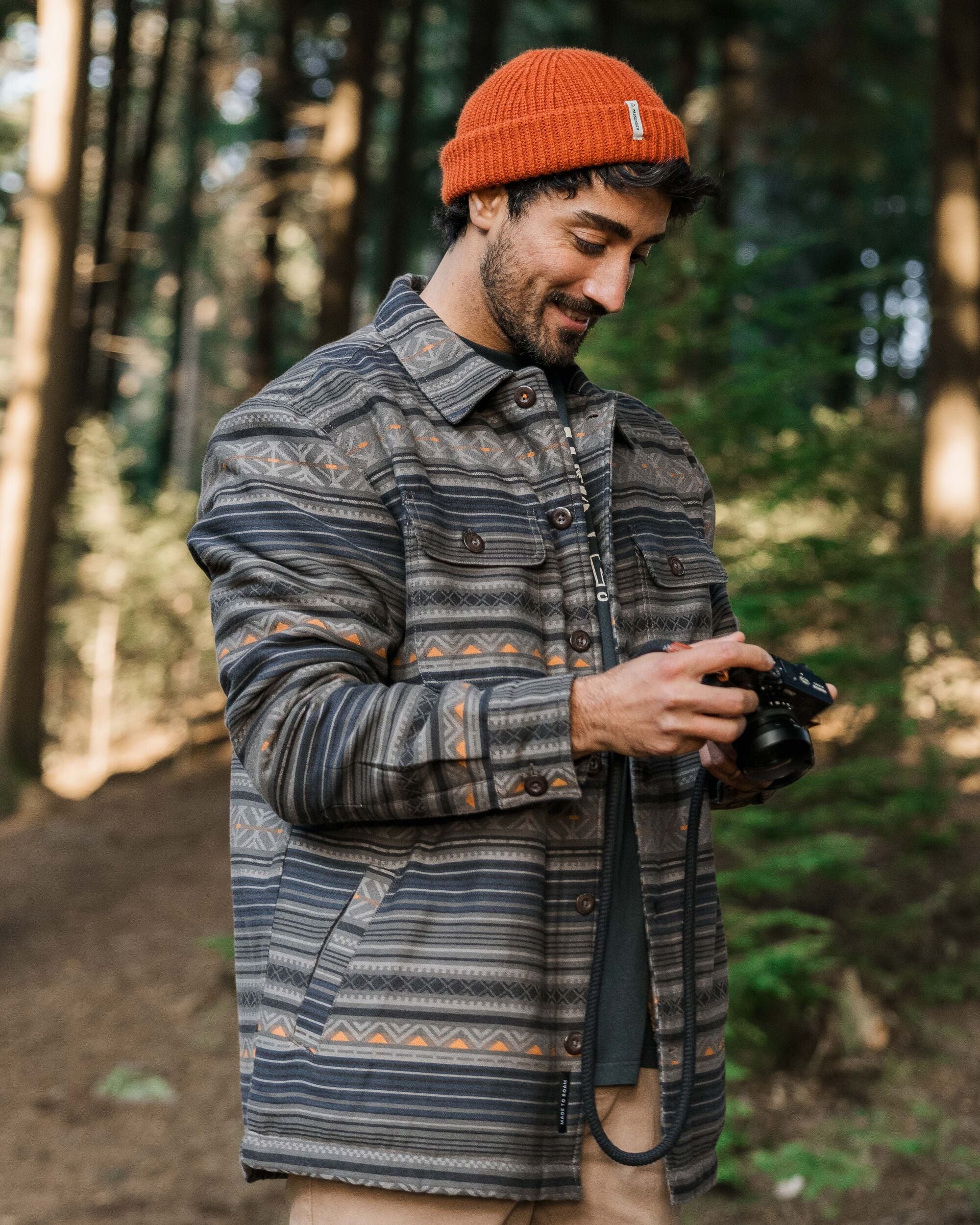 Freestyle Sherpa-Lined Overshirt - Faded Black