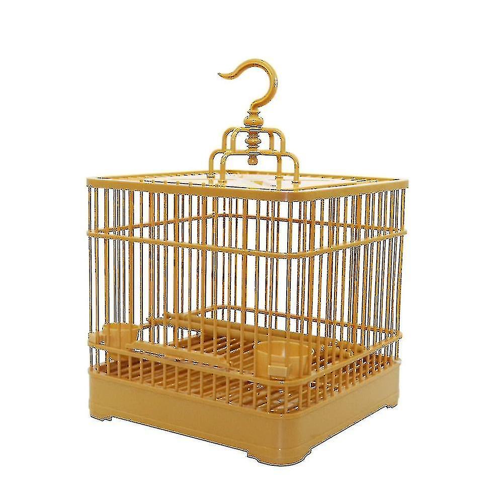 Assembly Bird Cage With Feeder And Waterer Small Pet Bird Full Set Of Plastic Bird House Thrush Parrot Cage 23x23x22cm