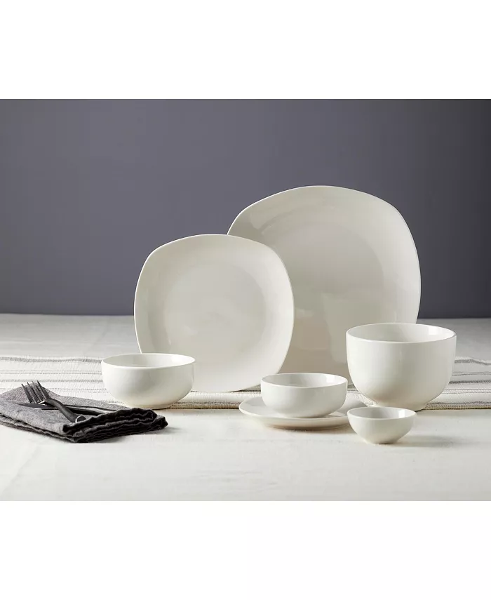 Tabletops Unlimited Inspiration by Denmark Soft Square 42 Pc. Dinnerware Set Service for 6