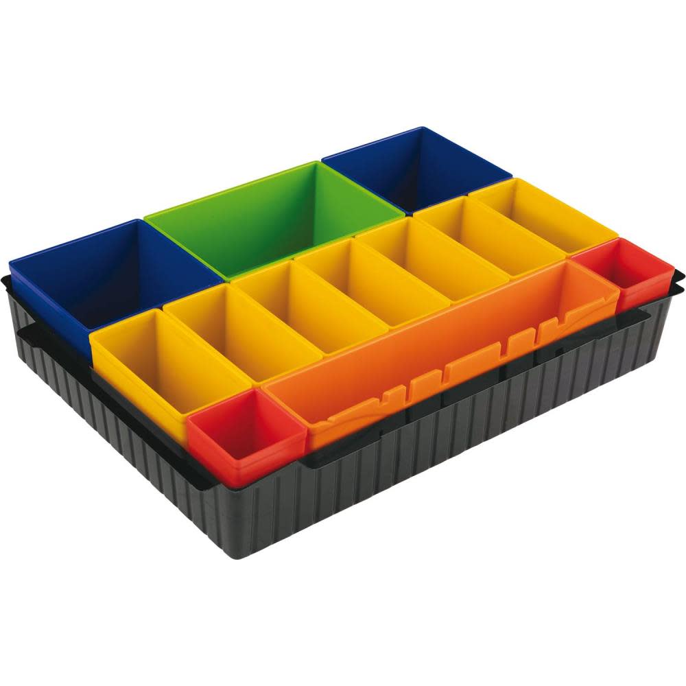 Makita MAKPAC Interlocking Case Insert Tray with Colored Compartments and Foam Lid ;