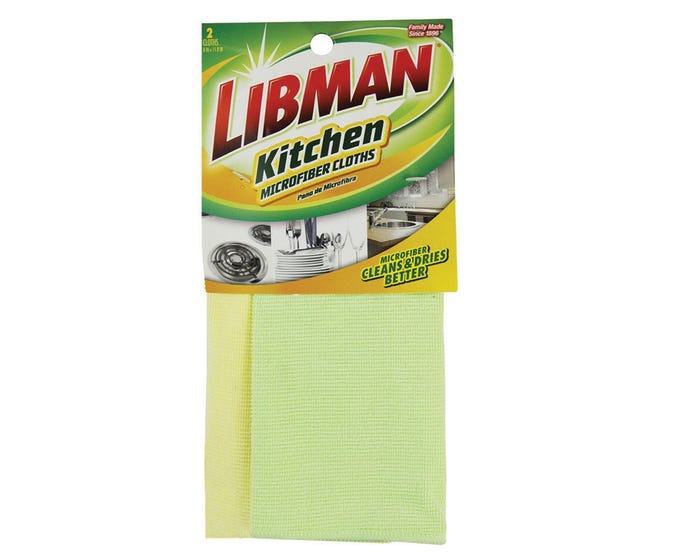 Libman Kitchen Microfiber Cloths， 2 Pack