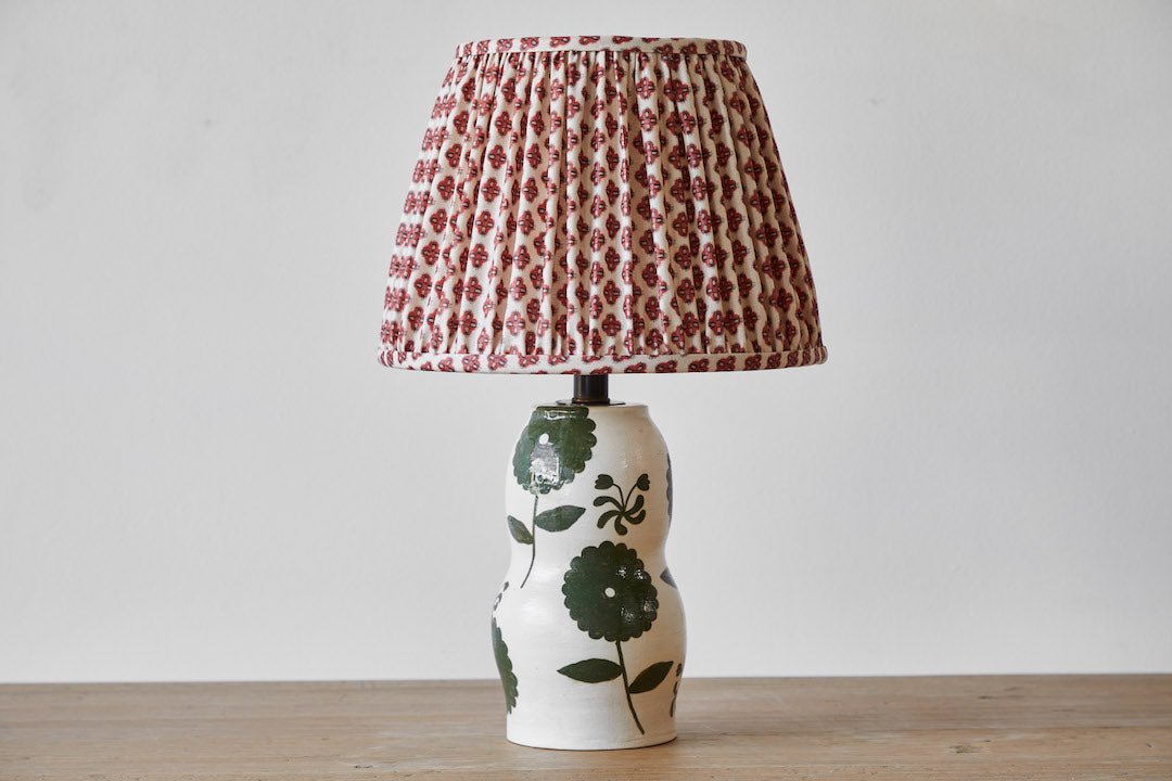 Rebekah Miles, Green Floral Table Lamp