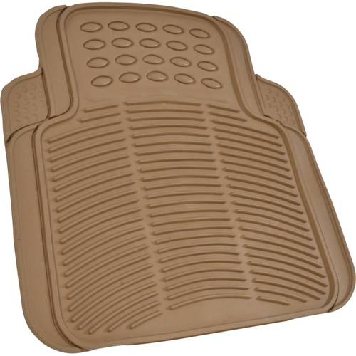 BDK Heavy-Duty 4-piece Front and Rear Rubber Car Floor Mats， All Weather Protection for Car， Truck and SUV