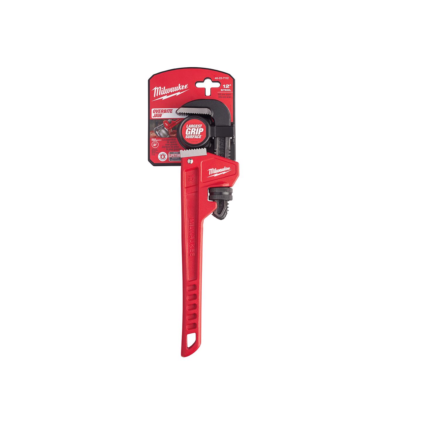 MW 2 in. Pipe Wrench Black/Red 1 pc