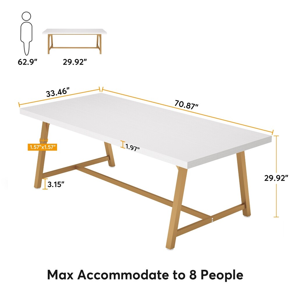 70.9 Inches Dining Table for 8 People  Family Gathering