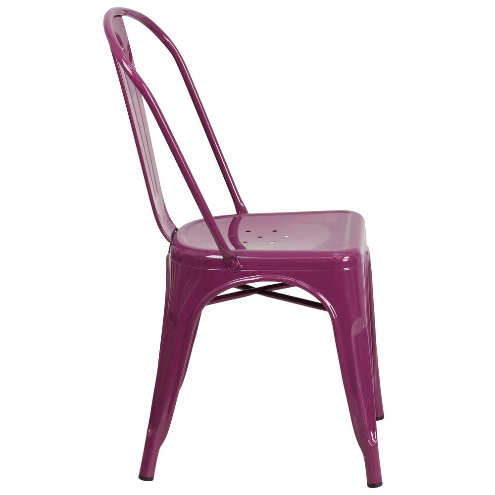 Metal Indoor/ Outdoor Stackable Chair