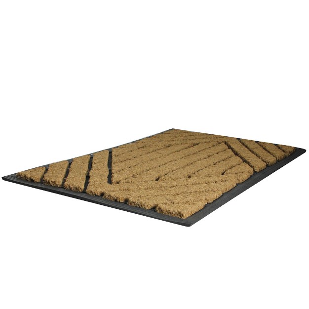 Northlight Black And Brown Diamond Pattern Doormat With Rubber Back 29 X 17