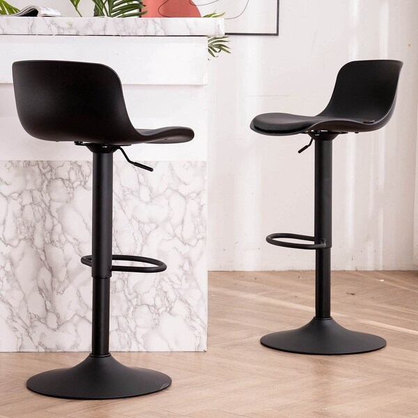 Bar Stools Set of 2 Adjustable Swivel Bar Chairs Counter Stools