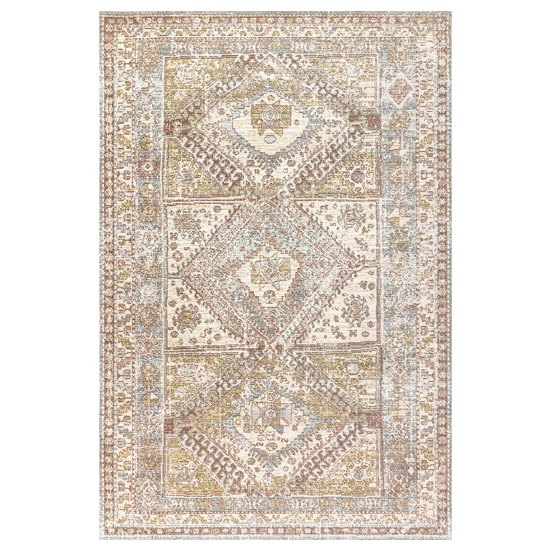 Darija Ornate Geometric Medallion Area Rug