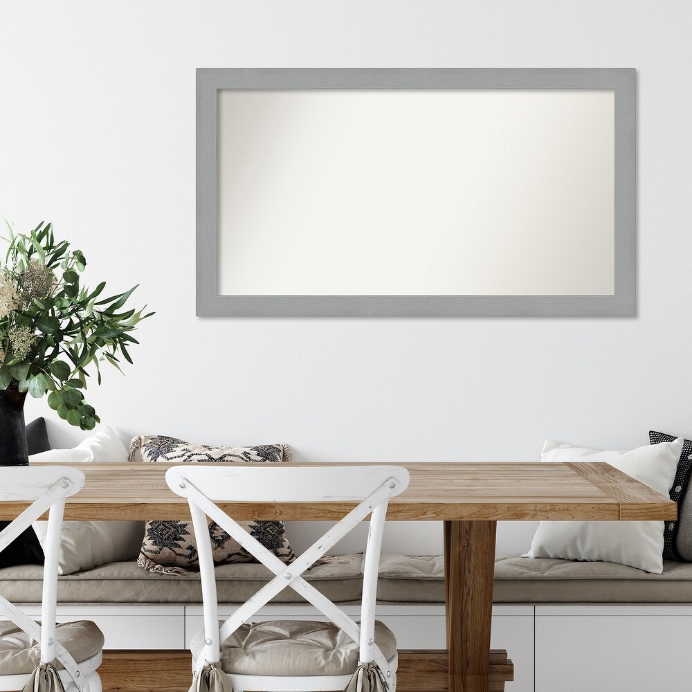 Choose Your Custom Size  23 in short side  Brushed Nickel Framed Bathroom Vanity Wall Mirror